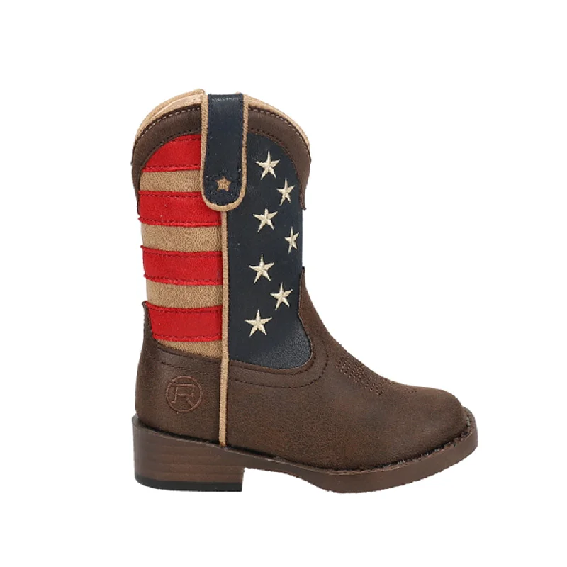 American Patriot Square Toe Cowboy Boots (Toddler)