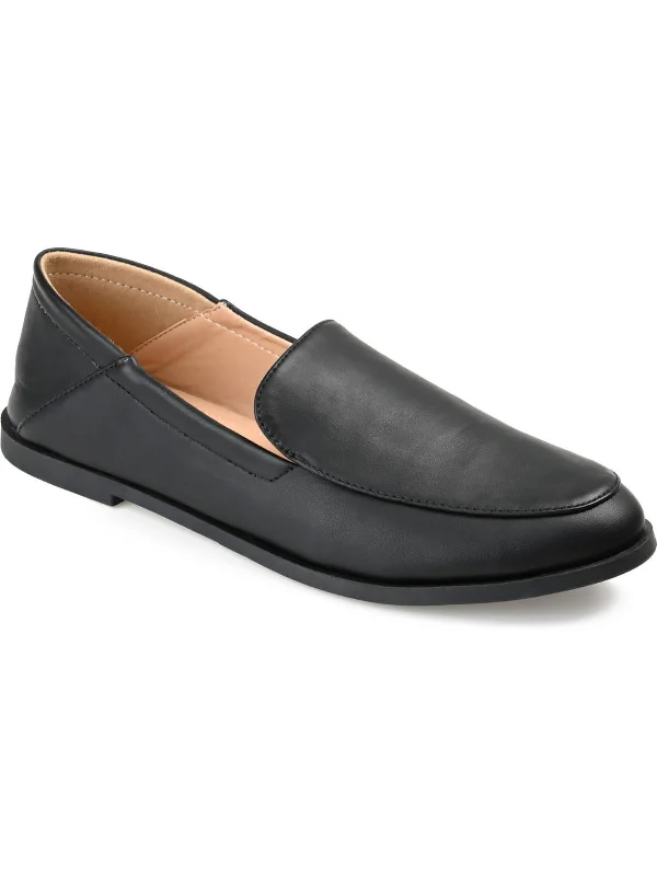 Corinne Womens Faux Leather Slip On Loafers