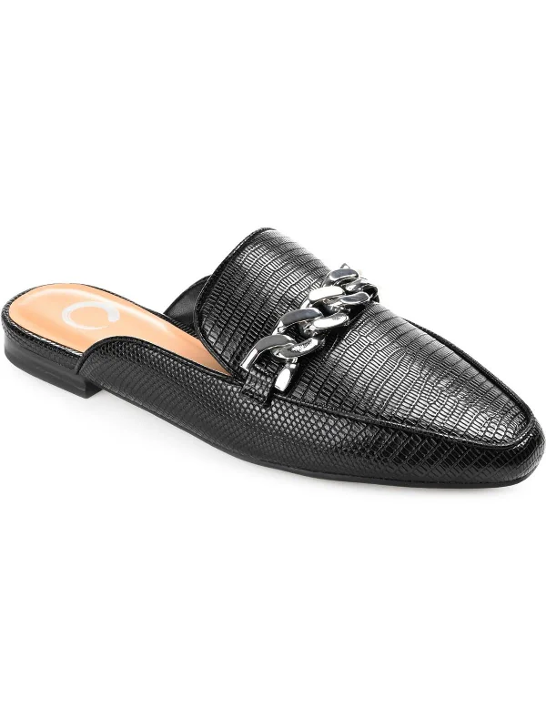 Hazina Womens Faux Leather Mules