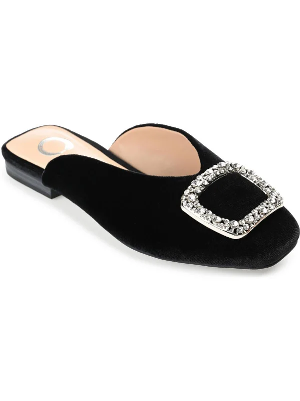 SONNIA Womens Velvet Mules