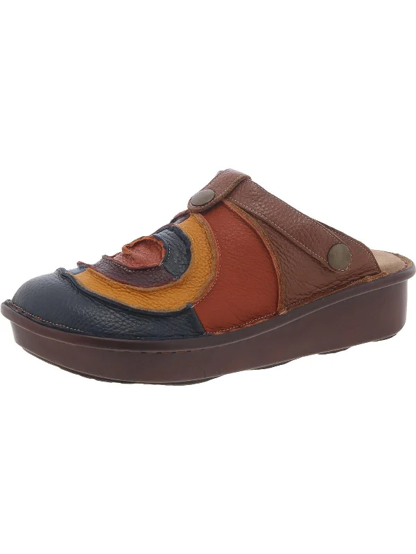 Womens Leather Round toe Clogs