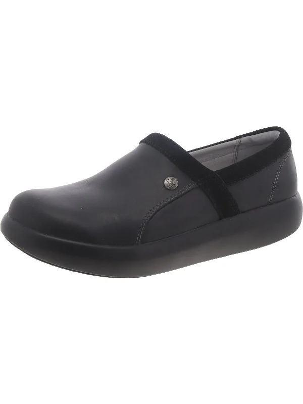 Womens Leather Slip-On Clogs