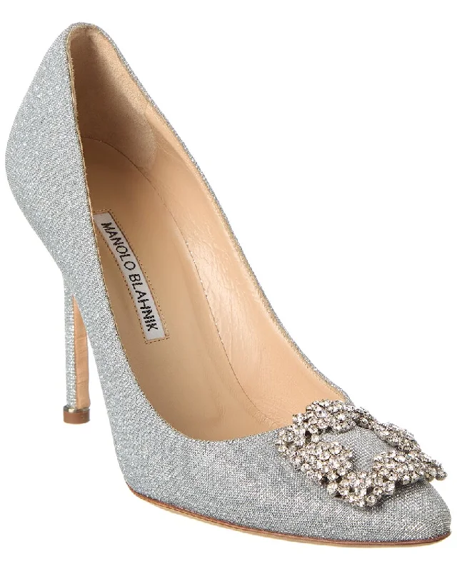 Manolo Blahnik Hangisi 105 Glitter Pump