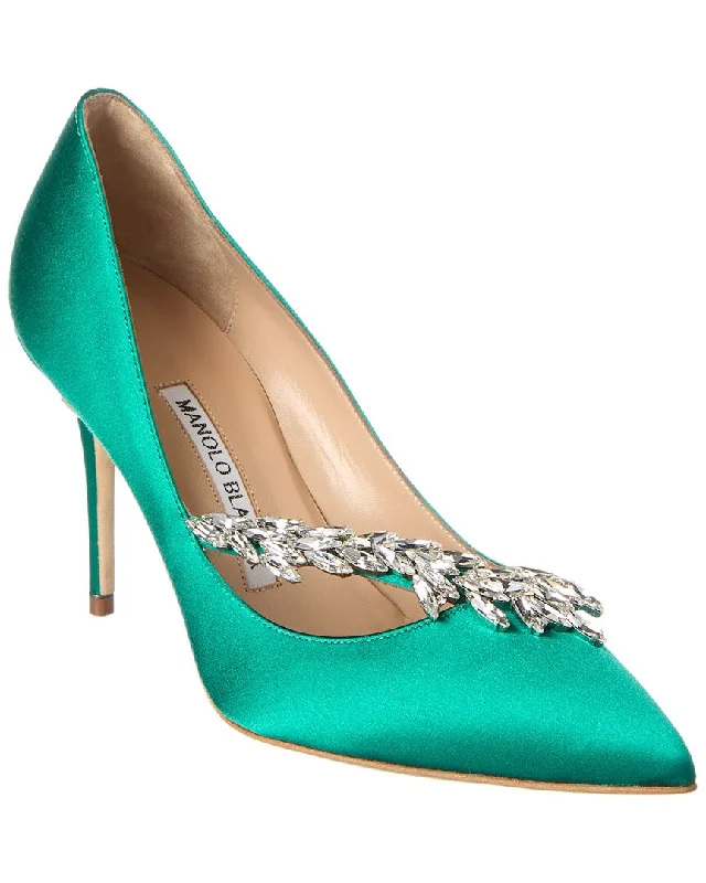 Manolo Blahnik Nadira 90 Satin Pump