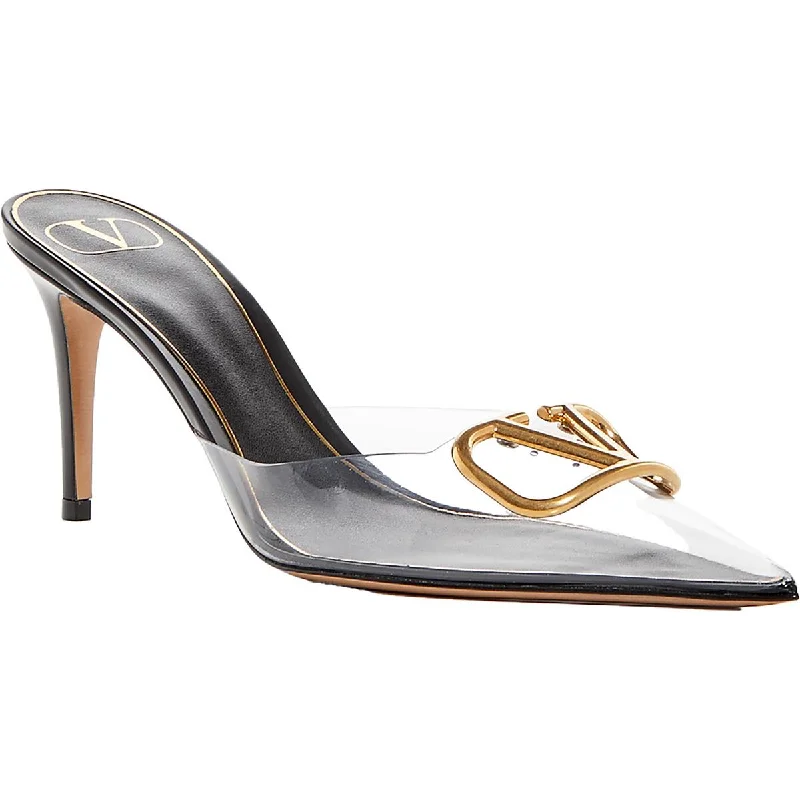 Womens Logo Metallic Pumps