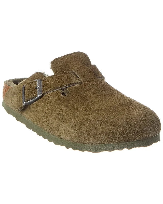 Birkenstock Boston VL Narrow Suede & Shearling Clog