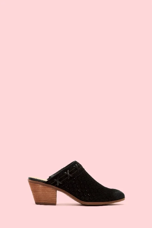 Jacy Perf Mule In Black